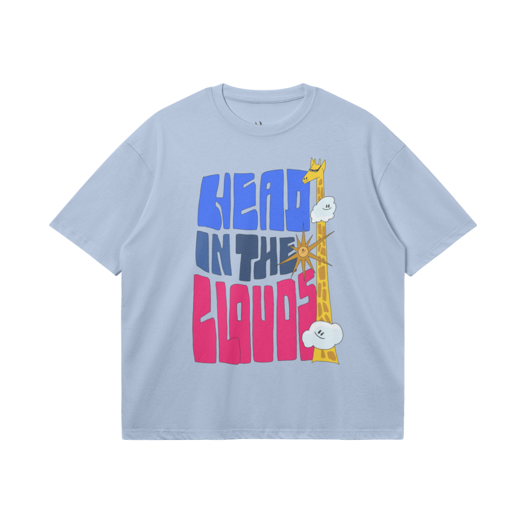 "HEAD IN THE CLOUDS" 240 GSM Unisex Boxy TEE - Image 2