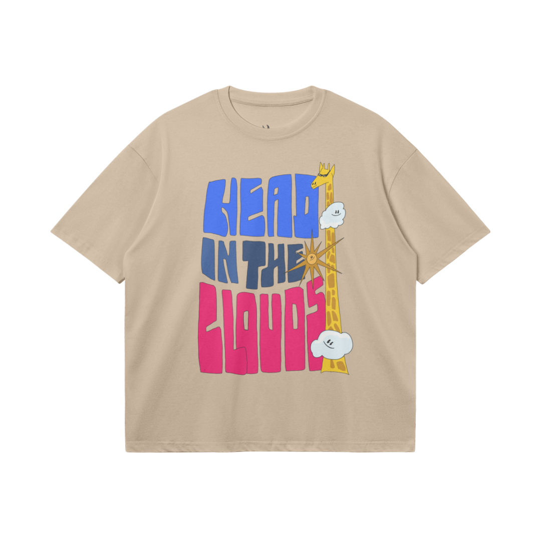 "HEAD IN THE CLOUDS" 240 GSM Unisex Boxy TEE - Image 3