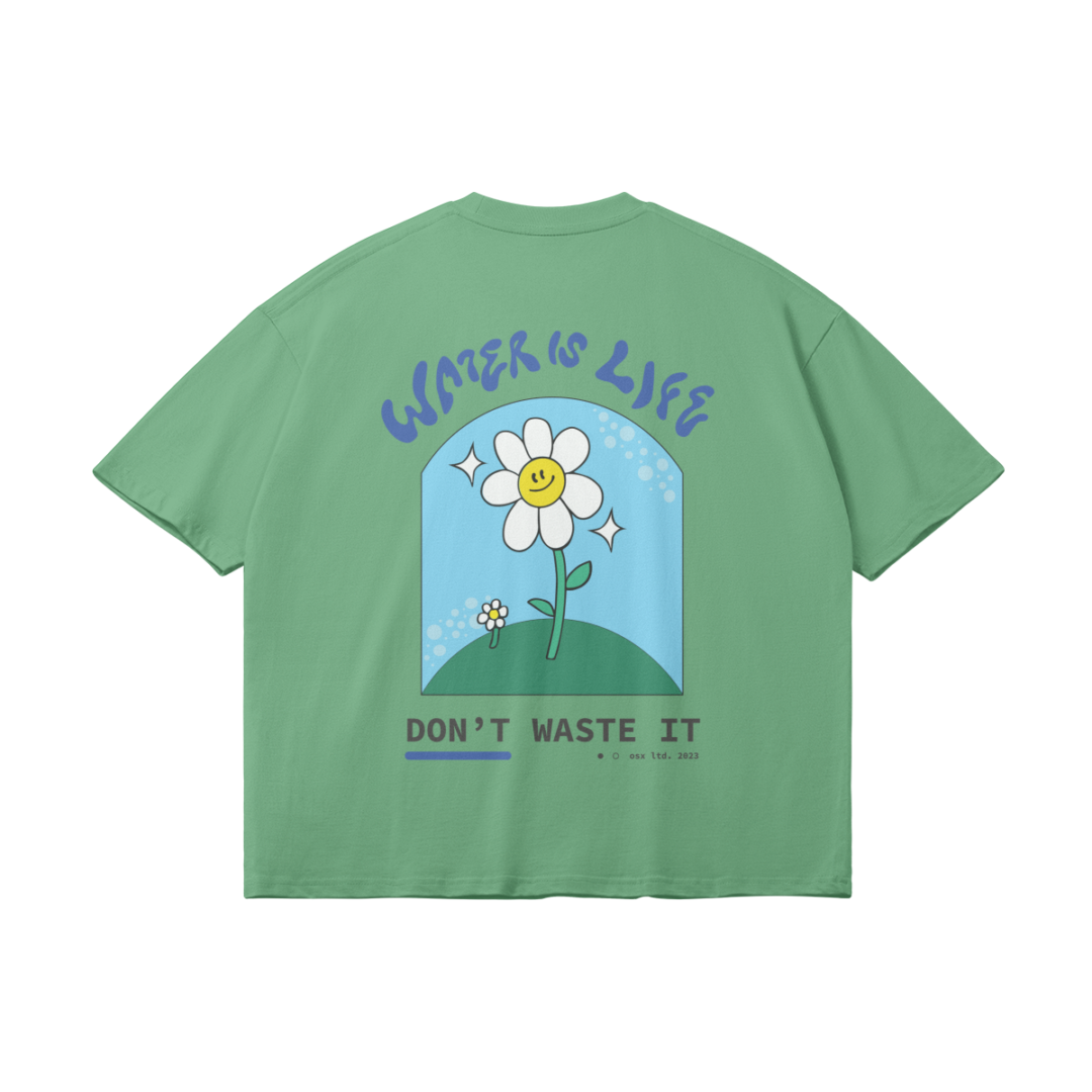 "WATER IS LIFE" 190 GSM Unisex Loose TEE - Image 5