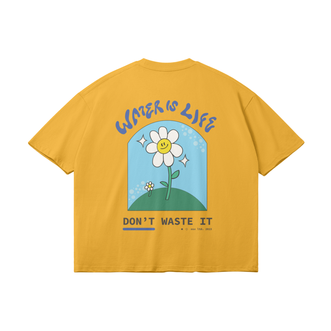 "WATER IS LIFE" 190 GSM Unisex Loose TEE - Image 8